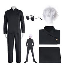 Jujutsu Kaisen Satoru Gojo School Uniform Cosplay Costume Wig Bookweek Outfits