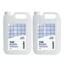 Liquipak Thin Bleach 2x 5L Cleaning Chemical Household Toilet Sink Drain Cleaner