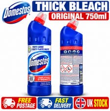 Domestos Thick Bleach Original 750ml – Powerful Toilet & Bathroom Cleaner gw1.45