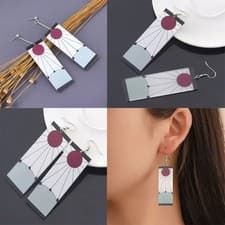 Demon Slayer Anime Inspired Tanjiro Kamado Hanafuda Cosplay Earrings Clip-On