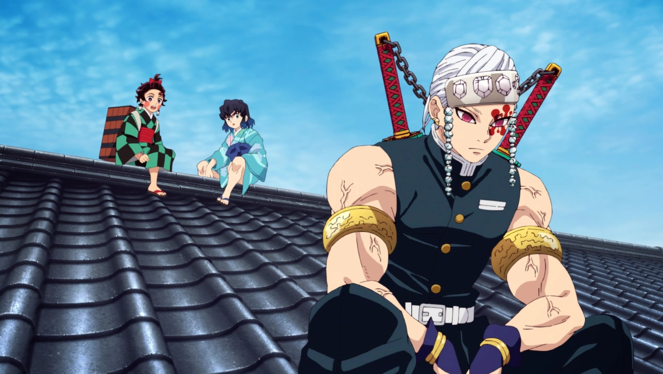 Tengen Uzui vs Daki and Gyutaro in the Entertainment District Arc