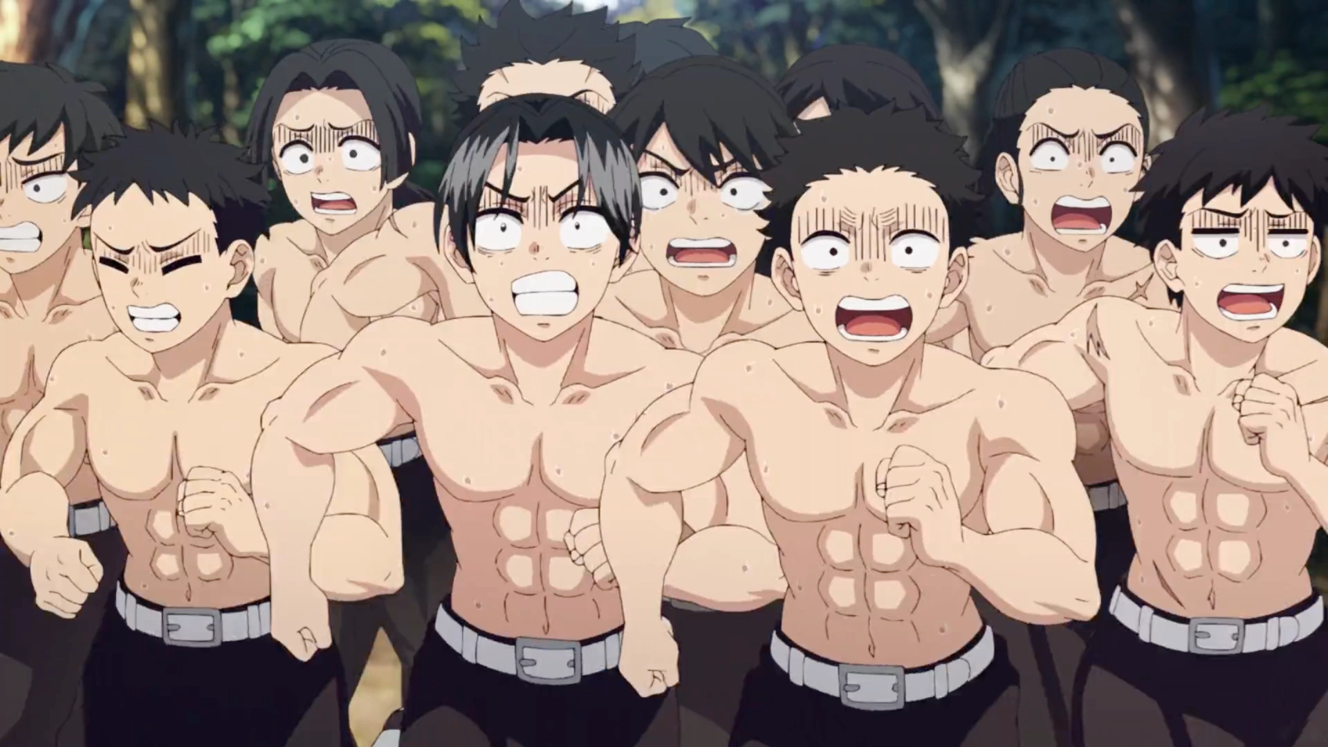 Hashira group training in the Hashira Training Arc