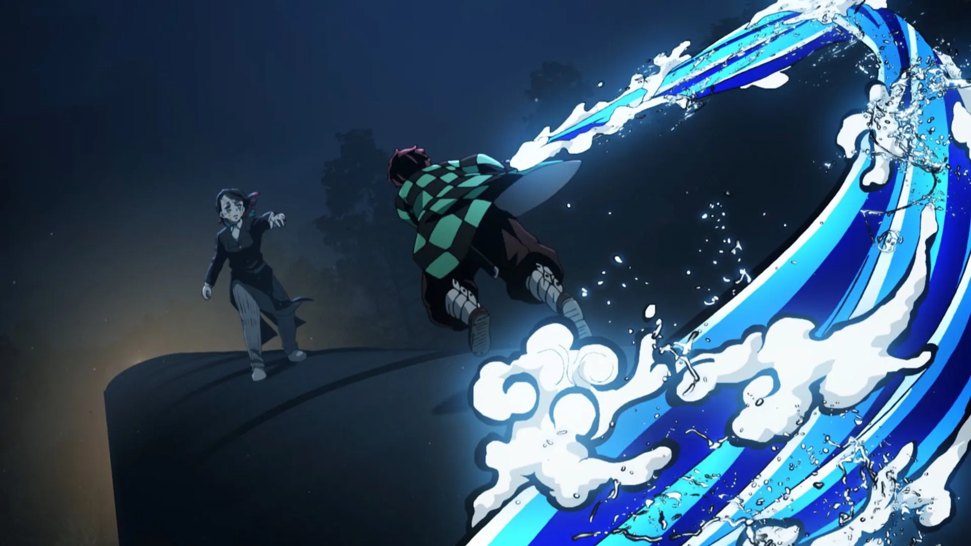Rengoku vs Akaza in the Mugen Train Arc