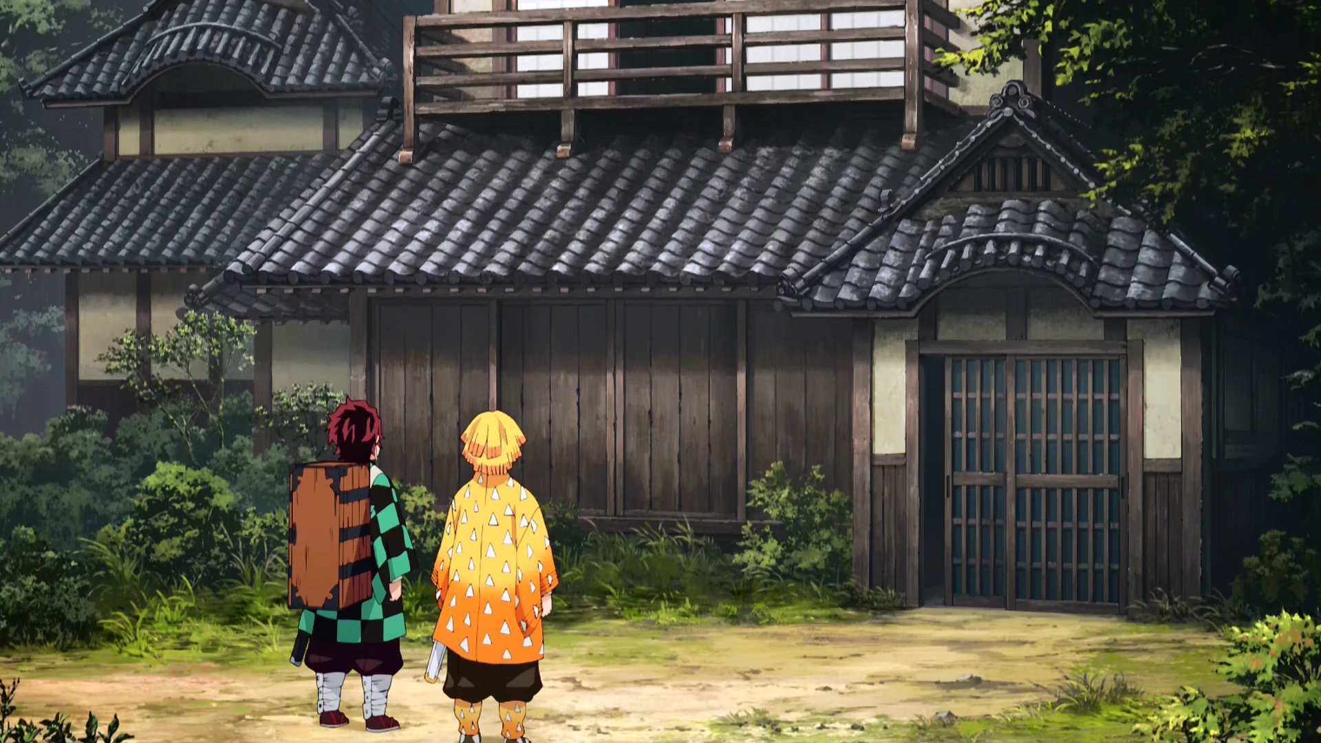 Zenitsu and Inosuke debut in the Tsuzumi Mansion Arc